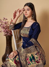 One and Only Navy Blue Colour Salwar Suit